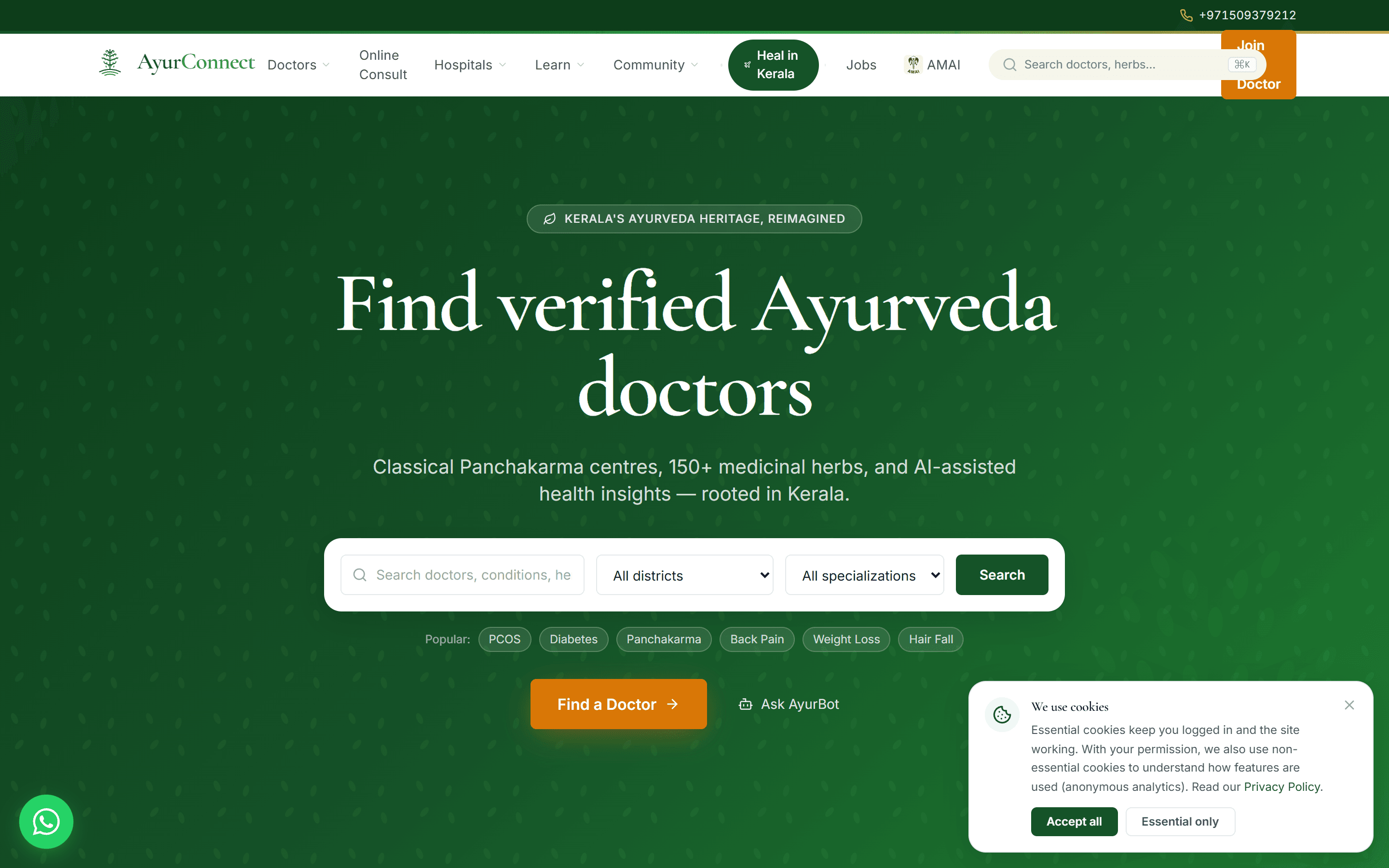AyurConnect — live project